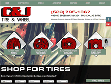 Tablet Screenshot of candjtireandwheel.com